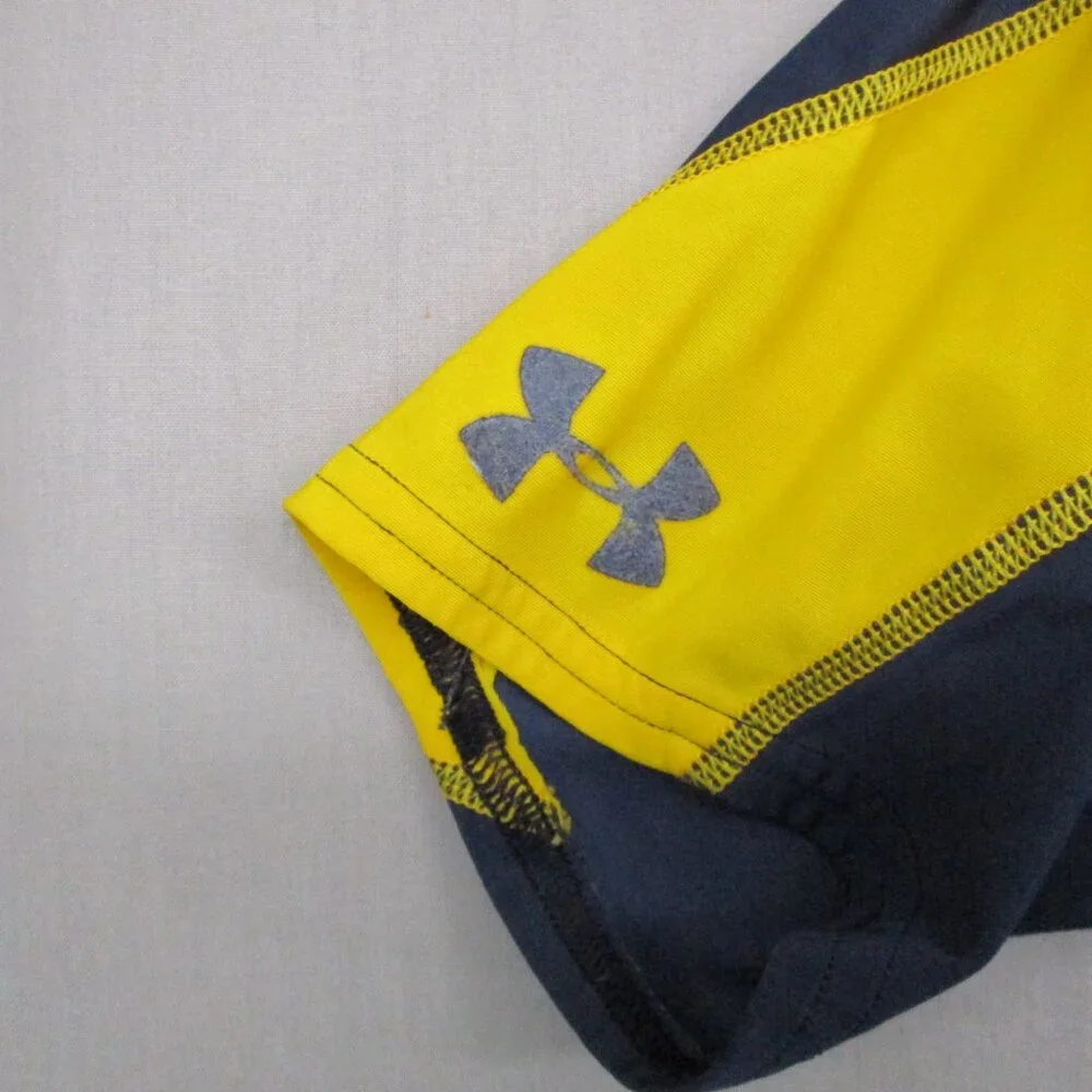 Under Armour Activewear‎ T-Shirt Blue & Yellow Youth Size | L